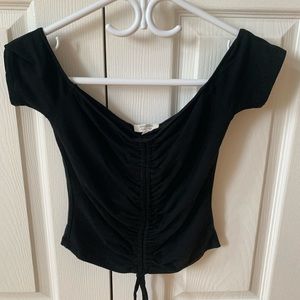 M BOUTIQUE OFF THE SHOULDER CROP TOP